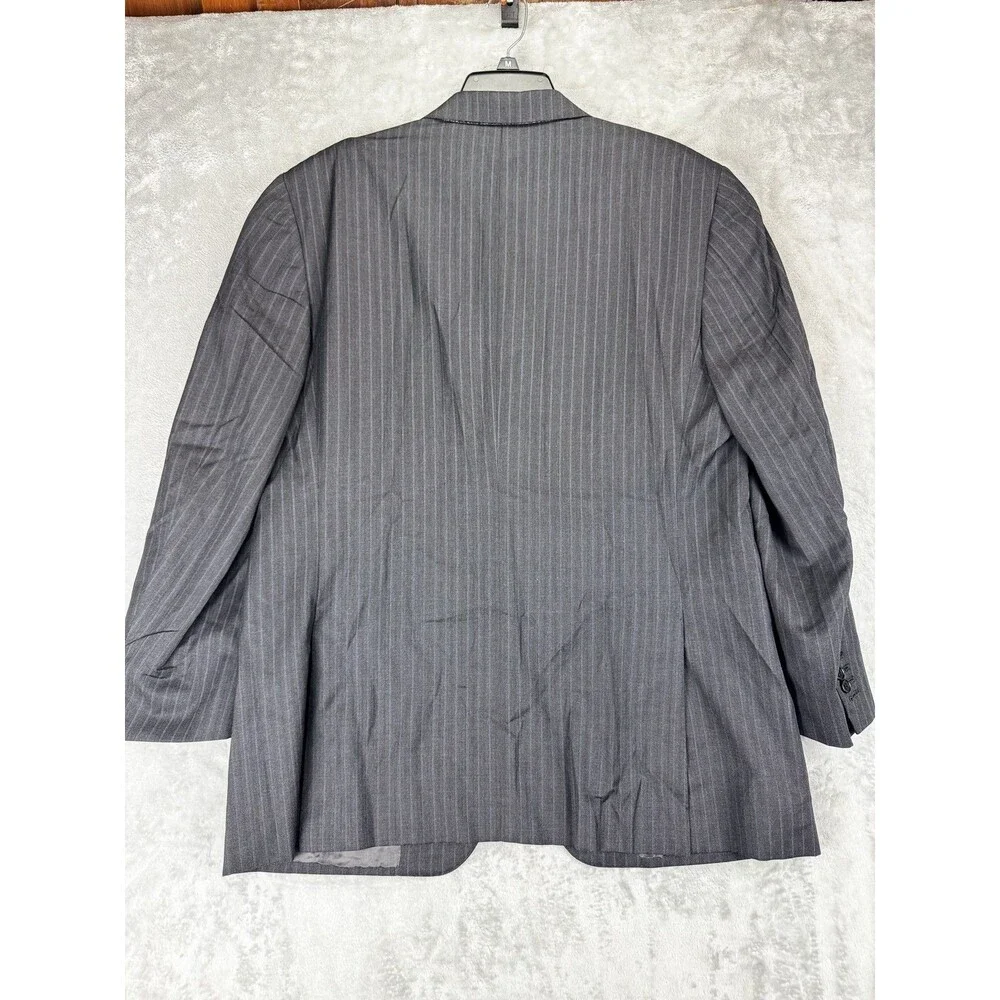 Canali Mens 38R Gray Pinstripe Wool Suit Blazer Jacket Made in Italy luxury